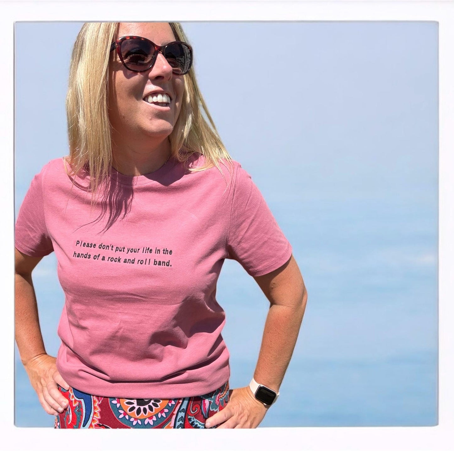 Oasis Lyric Embroidered T-Shirt – “Please don’t put your life…” | 100% Organic Cotton | Unisex | XS–5XL | Multiple Colors