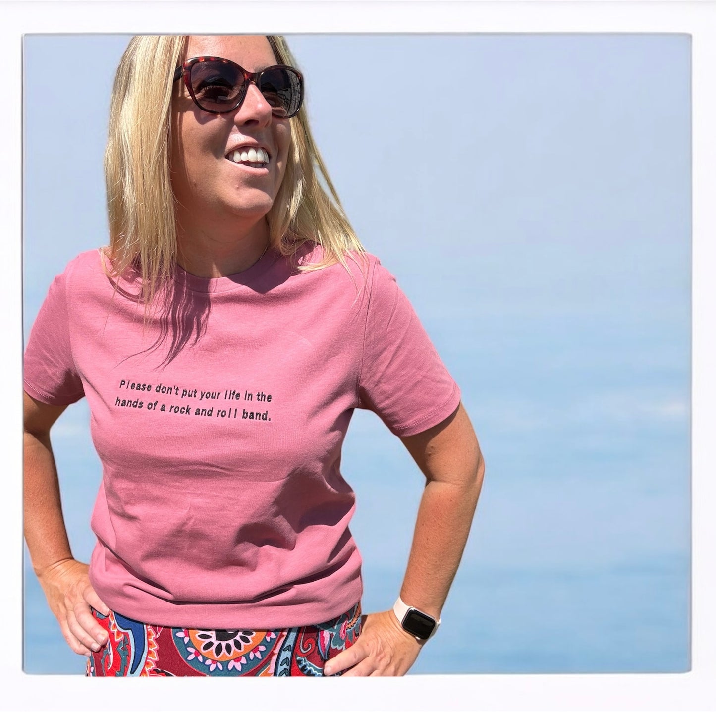 Oasis Lyric Embroidered T-Shirt – “Please don’t put your life…” | 100% Organic Cotton | Unisex | XS–5XL | Multiple Colors